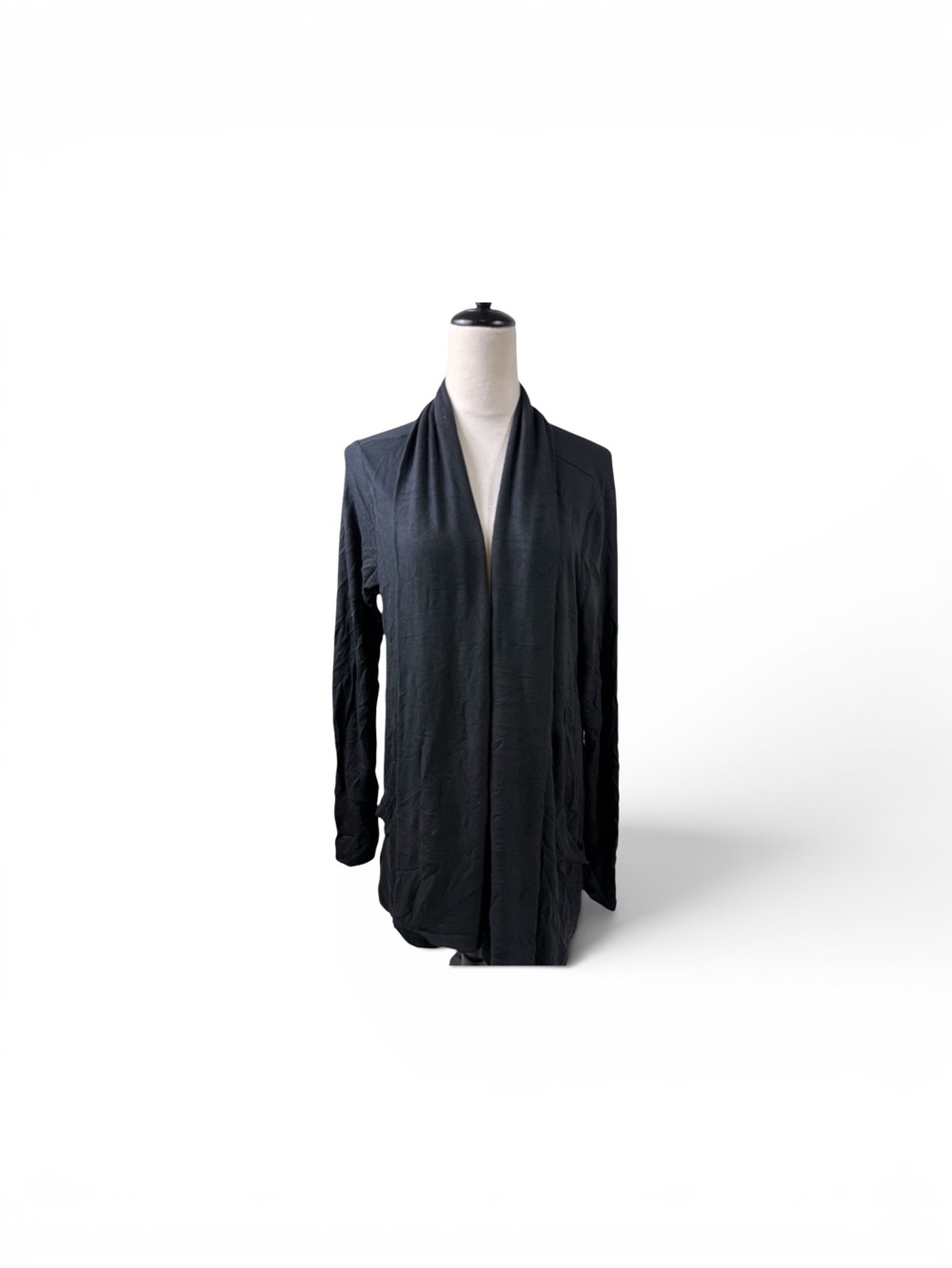 Athleta Black Open-Front Draped Cardigan size 1X - Picture 1 of 8